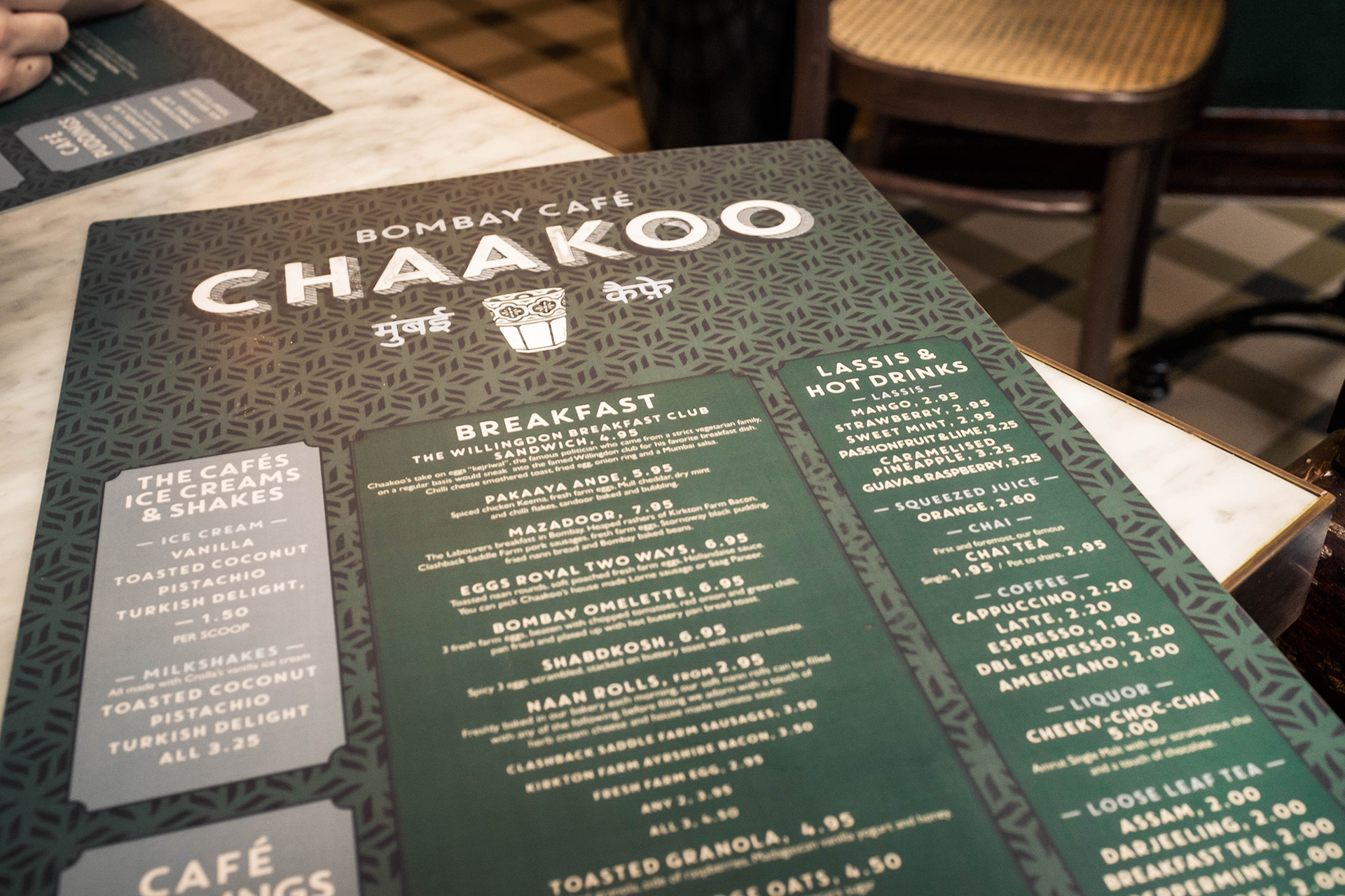chaakoo bombay cafe menu